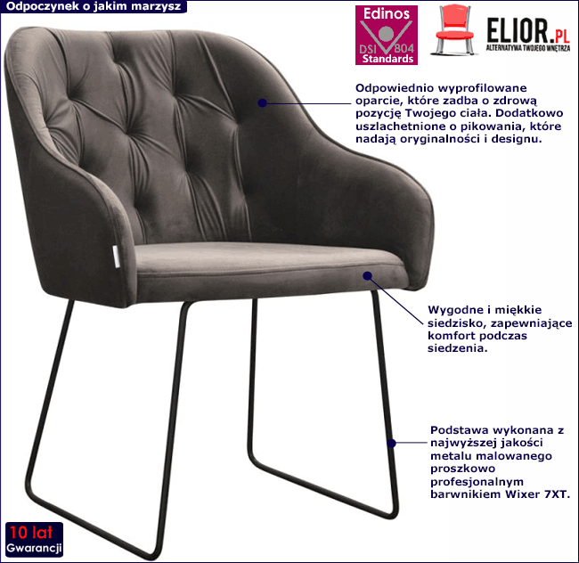 Fotel do salonu tapicerowany Harpos 3X