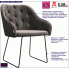 Szare krzesło tapicerowane Harpos 3X