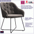 Szare krzesło tapicerowane Harpos 4X