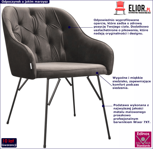 Fotel do salonu tapicerowany Harpos 5X