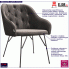 Szare krzesło tapicerowane Harpos 5X
