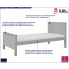 Szare sosnowe łóżko dziecięce 90 cm Eling 2X