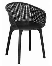 Ażurowe krzesło balkonowe, tarasowe Bliss -czarne w sklepie Edinos.pl