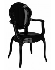 Czarne krzesło ludwik glamour - Rivio 2X w sklepie Edinos.pl