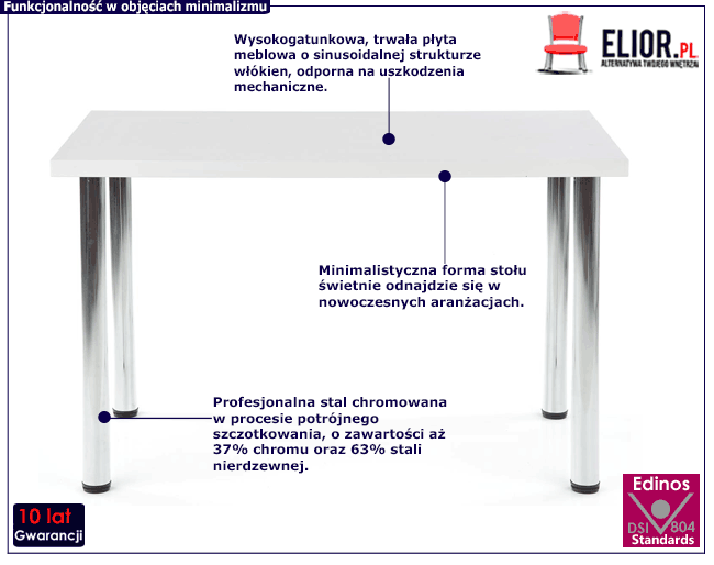 Minimalistyczny stół kuchenny Mariko 3X