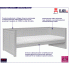 Szare sosnowe łóżko dziecięce daybed Eling 6X