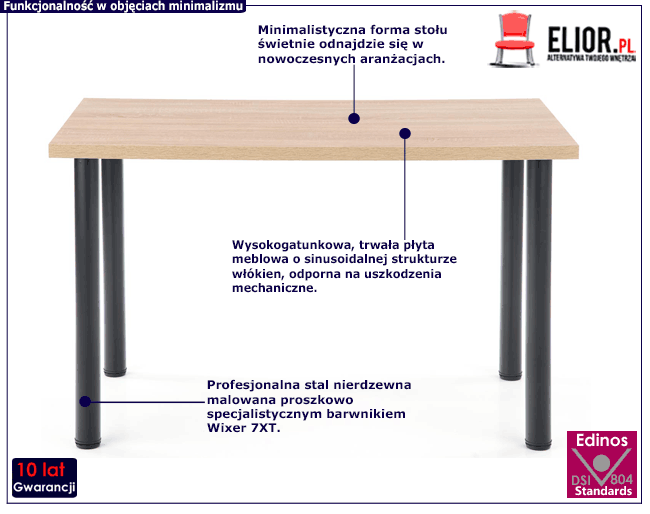 Minimalistyczny mały stół kuchenny Berso 3X