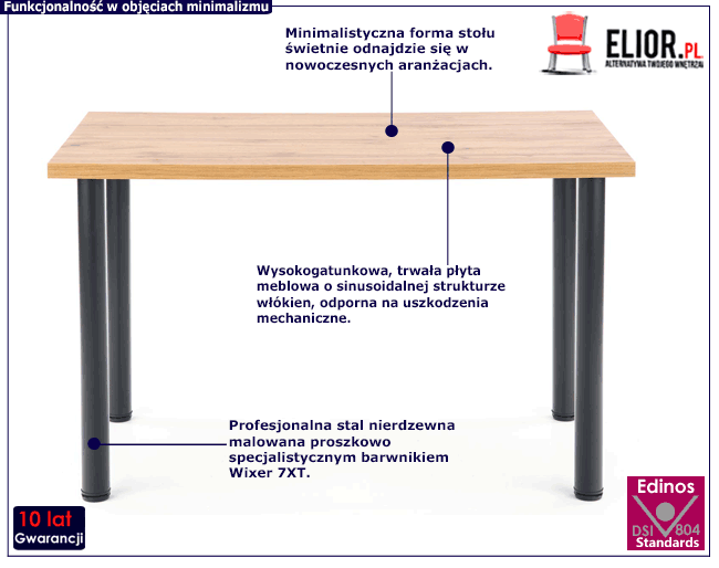 Minimalistyczny mały stół kuchenny Berso 3X