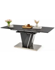 Czarny szklany stół z fukcją rozkładania - Vuppi w sklepie Edinos.pl