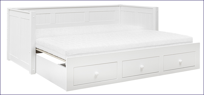 Białe rozsuwane łóżko dla dzieci Isadora 8X