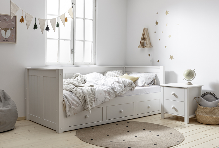 Drewniane łóżko daybed dla dzieci i młodzieży Isadora 8X