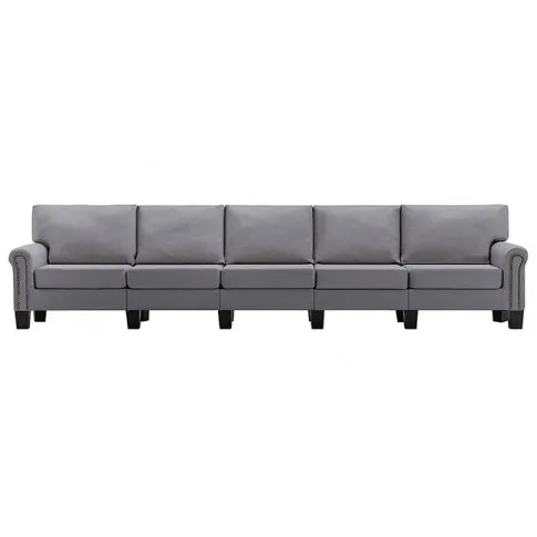 Dekoracyjna 5-osobowa jasnoszara sofa Alaia 5X