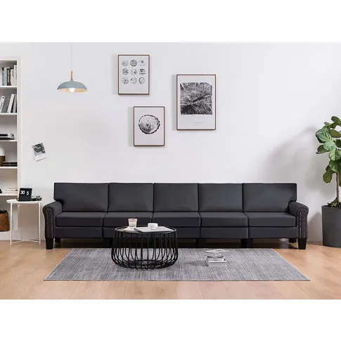 Dekoracyjna 5-osobowa ciemnoszara sofa Alaia 5X