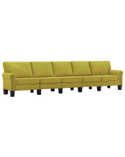 5-osobowa zielona sofa dekoracyjna - Alaia 5X w sklepie Edinos.pl