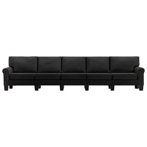 Dekoracyjna 5-osobowa czarna sofa Alaia 5X