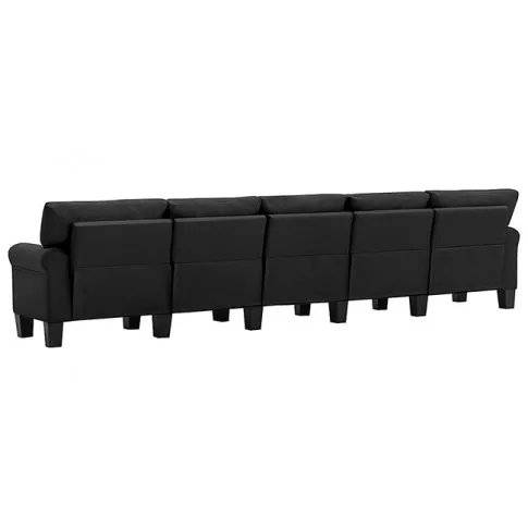 Dekoracyjna 5-osobowa czarna sofa Alaia 5X