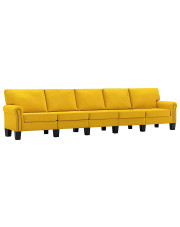 5-osobowa żółta sofa dekoracyjna - Alaia 5X w sklepie Edinos.pl