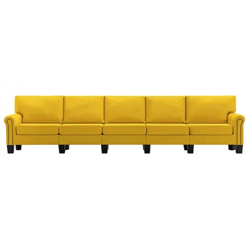 Dekoracyjna 5-osobowa żółta sofa Alaia 5X