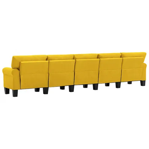 Dekoracyjna 5-osobowa żółta sofa Alaia 5X