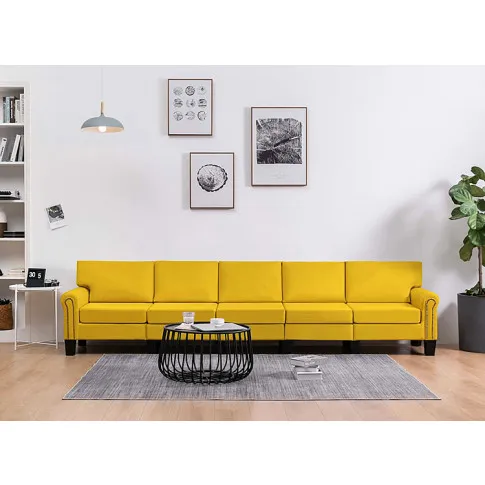 Dekoracyjna 5-osobowa żółta sofa Alaia 5X