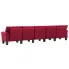 Dekoracyjna 5-osobowa sofa czerwona Alaia 5X