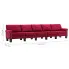 Dekoracyjna 5-osobowa sofa czerwona Alaia 5X