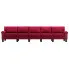 Dekoracyjna 5-osobowa sofa czerwona Alaia 5X