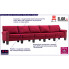 Dekoracyjna 5-osobowa sofa czerwona Alaia 5X