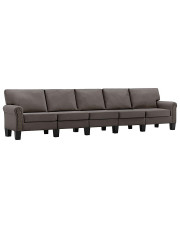 5-osobowa sofa dekoracyjna taupe - Alaia 5X w sklepie Edinos.pl