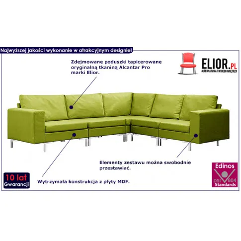 Zestaw wypoczynkowy zielony Arreta 5Q