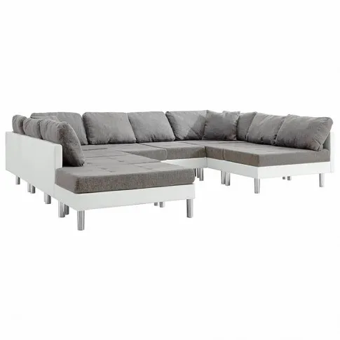 sofa modułowa astoa ekoskora bialo jasnoszara