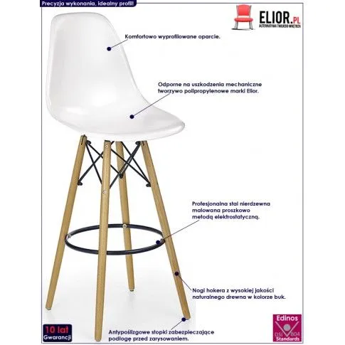 Fotografia Skandynawski hoker Esso - biały z kategorii Hokery