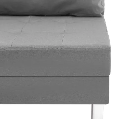 Sofa modułowa z jasnoszarej tkaniny Astoa