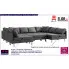 Ciemnosza sofa modułowa z tkaniny Astoa