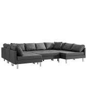 Sofa modułowa z ciemnoszarej tkaniny - Astoa w sklepie Edinos.pl