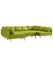 Sofa modułowa z zielonej tkaniny - Astoa 9Q w sklepie Edinos.pl