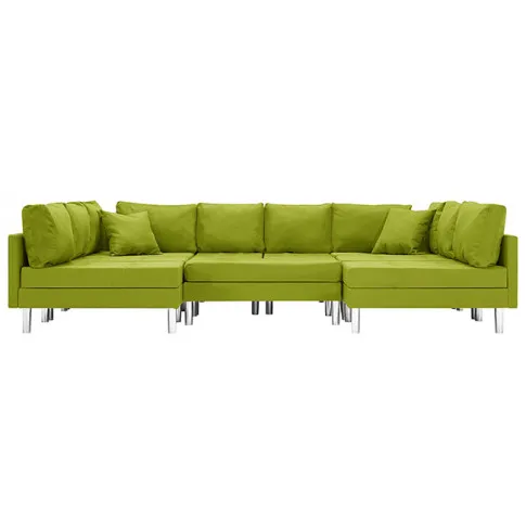 Sofa modułowa z zielonej tkaniny Astoa 9Q 
