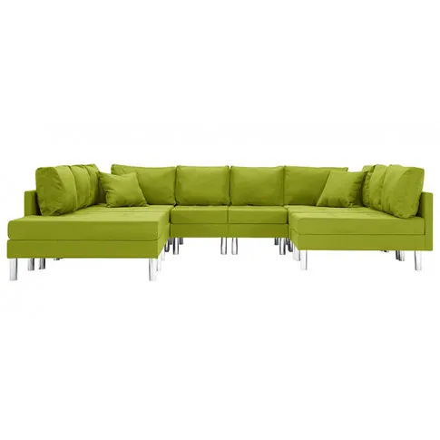 Sofa modułowa z zielonej tkaniny Astoa 9Q 