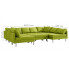 Sofa modułowa z zielonej tkaniny Astoa 9Q 