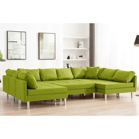 Sofa modułowa z zielonej tkaniny Astoa 9Q 