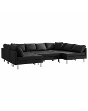Sofa modułowa z czarny tkaniny - Astoa 9Q w sklepie Edinos.pl