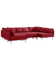 Sofa modułowa z tkaniny czerwone wino - Astoa 9Q w sklepie Edinos.pl
