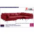 Sofa modułowa z tkaniny czerwone wino Astoa 9Q