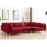 Sofa modułowa z tkaniny czerwone wino Astoa 9Q