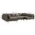 Sofa modułowa z tkaniny taupe Astoa 9Q