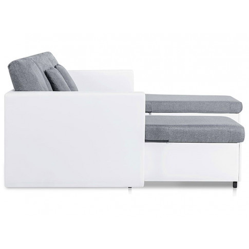 Biała sofa z jasnoszarymi poduszkami Arbre 4Q