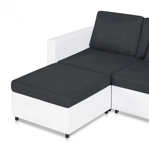 4-osobowa biało-ciemnoszara sofa - Arbre 4Q