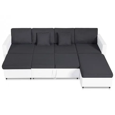 4-osobowa biało-ciemnoszara sofa - Arbre 4Q