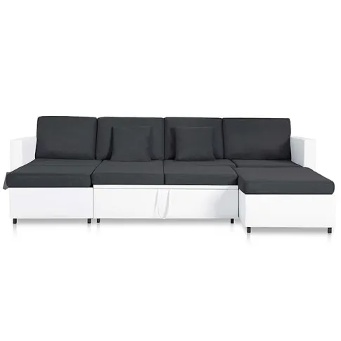 4-osobowa biało-ciemnoszara sofa - Arbre 4Q