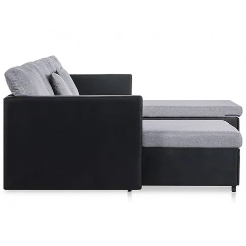Czarna sofa z jasnoszarymi poduszkami Arbre 4Q